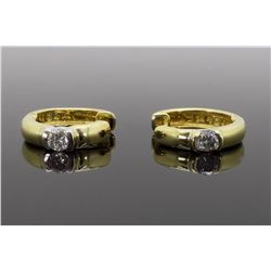 14KT Yellow Gold Diamond Earrings