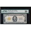 Image 1 : 1928 $100 Gold Certificate PMG 30