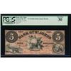 Image 1 : 1860 $5 Bank of St Johns Obsolete Note PCGS 30