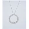 Image 1 : 18KT White Gold 0.80ctw Diamond Pendant with Chain