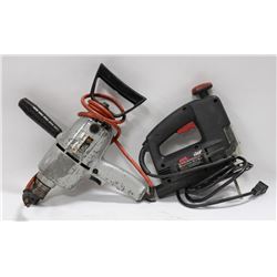 FLAT WITH SKILSAW AND BLACK & DECKER IMPACT DRILL.