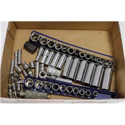 FLAT OF ASSORTED SOCKETS.