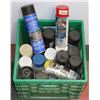 Image 1 : BIN WITH ASSORTED SPRAY PAINT & TOUCH UP PAINT.