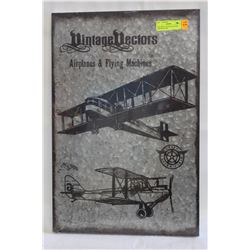 NEW METAL VINTAGE VECTOR AIRPLANES AND