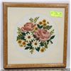 Image 1 : HANDMADE FRAMED NEEDLEWORK ART 14 X 14