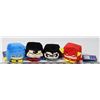 Image 1 : LOT OF 4 NEW DC COMICS CUBE PLUSHES