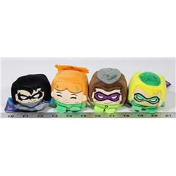 LOT OF 4 NEW DC COMICS CUBE PLUSHES