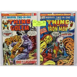 LOT OF 2 VINTAGE MARVEL 2 IN 1 COLLECTORS COMICS