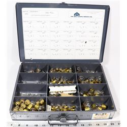 METAL PARTS BIN FULL OF ASSORTED LIGHT BULBS