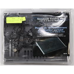 NOTEBOOK COOLING PAD WITH BUILT IN SPEAKERS