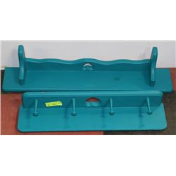 SET OF 2 MATCHING COAT HANGER AND WALL SHELF