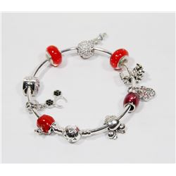 NEW! PANDORA STYLE 925 SILVER CHARM BRACELET
