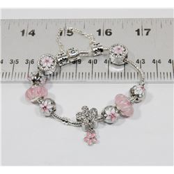 NEW! PANDORA STYLE 925 SILVER CHARM BRACELET