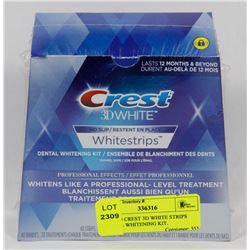 SEALED CREST 3D WHITE STRIPS DENTAL WHITENING KIT.