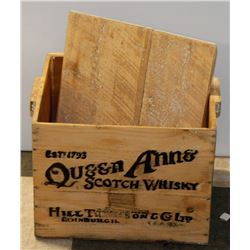 VINTAGE WOOD SCOTCH WHISKY CASE (EMPTY)