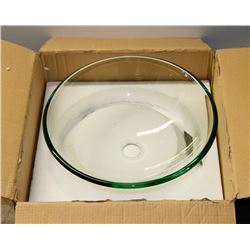 NEW GLASS SINK.