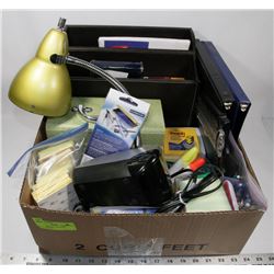 LARGE BOX FULL OF OFFICE SUPPLIES INCL.