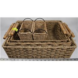 5-PC WICKER STORAGE BASKET SET - GENERAL,