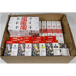 BOX LOT OF 42 CANON BCI-6 PRINTER CARTRIDGES.