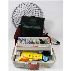 LARGE BOX FULL OF FISHING GEAR - TACKLE