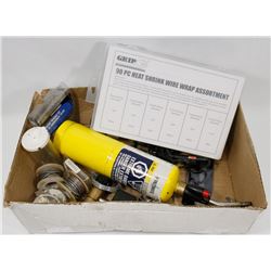 BOX W/SOLDERING AND WIRING TOOLS &