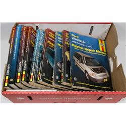 BOX FULL OF HAYNES VEHICLE REPAIR