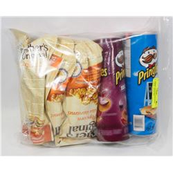 BAG OF PRINGLES & WERTHERS ORIGINALS POPCORN