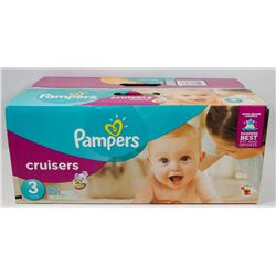 BOX OF 92 PAMPERS CRUISERS SIZE 3 DIAPERS