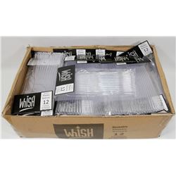 CASE OF 40 THICKER CLEAR 12PK PLASTIC KNIVES