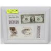 Image 1 : FRAMED UNITED STATES $1 BILL WITH ASSORTED