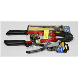LOT OF 14" BENCHMARK BOLT CUTTERS WITH ONE 8" &
