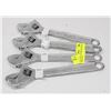 Image 1 : LOT OF FOUR ASSORTED CRESCENT WRENCHES