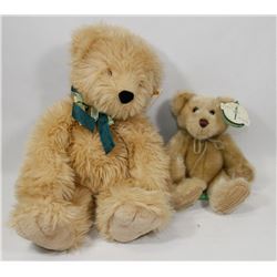 2 COLLECTOR TEDDY BEARS WITH TAGS