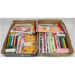 BUNDLE OF PENCIL CASES AND PENCIL CRAYONS