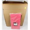 Image 1 : CASE OF 30 HOT PINK RECTANGLE TISSUE TOP TABLE-
