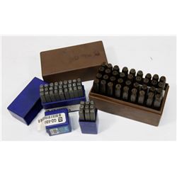 5 AND 4 MM LETTER PUNCH SETS AND 4 MM NUMBER SET.