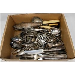 VINTAGE SILVER PLATED AND NICKLE  SILVER CUTLERY.