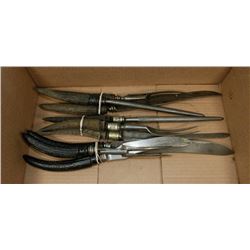 ANTIQUE/ VINTAGE ANTLER KNIVES, CARVING FORKS,