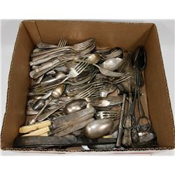 VINTAGE SILVER PLATED AND NICKLE  SILVER CUTLERY.
