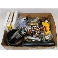 FLAT OF ASSORTED PLUMBING SUPPLIES