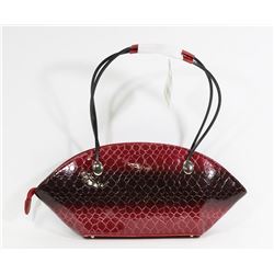 RED SNAKESKIN STYLE HANDBAGS