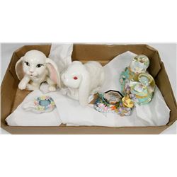 BOX OF EASTER FIGURINES