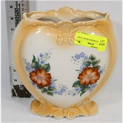 VINTAGE FLOWERED HEART VASE