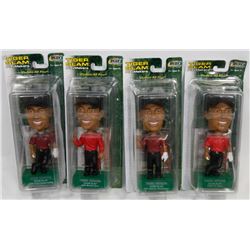 SET OF 4 TIGER WOODS BOBBLE HEADS