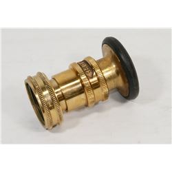 VINTAGE SOLID BRASS FIRE HOSE NOZZLE.