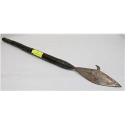 VINTAGE AFRICAN TRIBAL SPEAR CARVED WOOD.