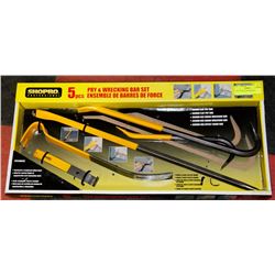 5 PIECES PRY & WRECKING BAR SET