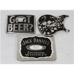 LOT OF 3 BELT BUCKLES INC JACK DANIELS