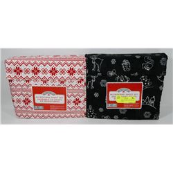 PAIR OF MICROFIBRE DOUBLE SIZE SHEET SETS.