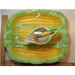 18)  VINTAGE CORN ON THE COB DISH